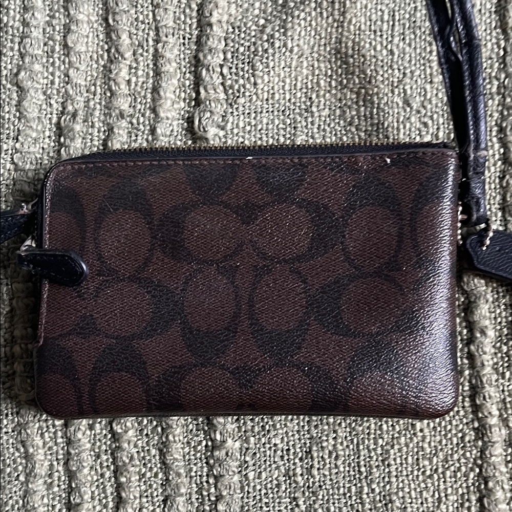 Coach Brown Signature Hobo Bag with Wristlet - Picture 9 of 11